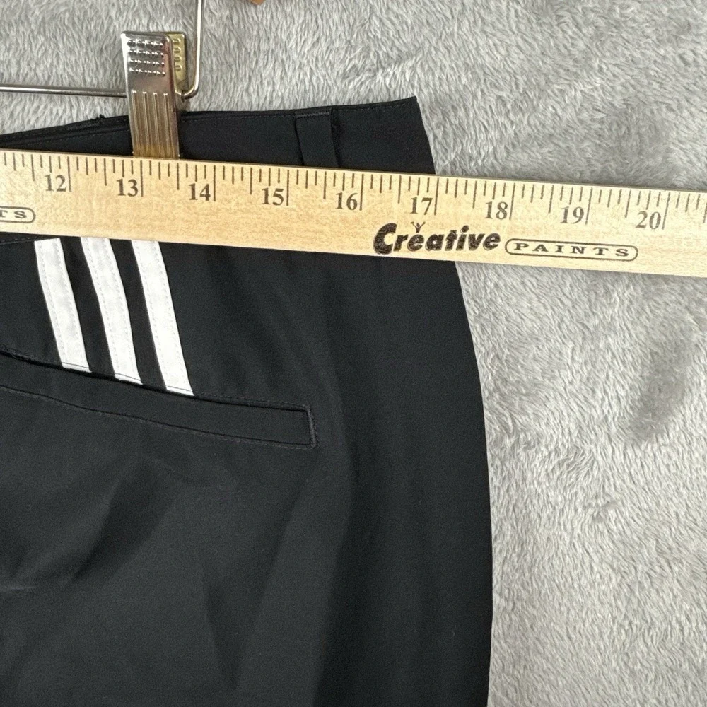 Adidas Golf Pants Men 34x34 Black Straight Leg Athletic Logo Athleisure Mid Rise